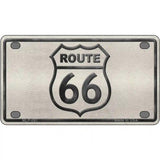 Route 66 Shield White Novelty Metal License Plate 4" x 2.2" (MLP)