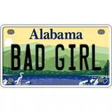 Bad Girl Alabama Metal Novelty License Plate 4" x 2.2" (MLP)