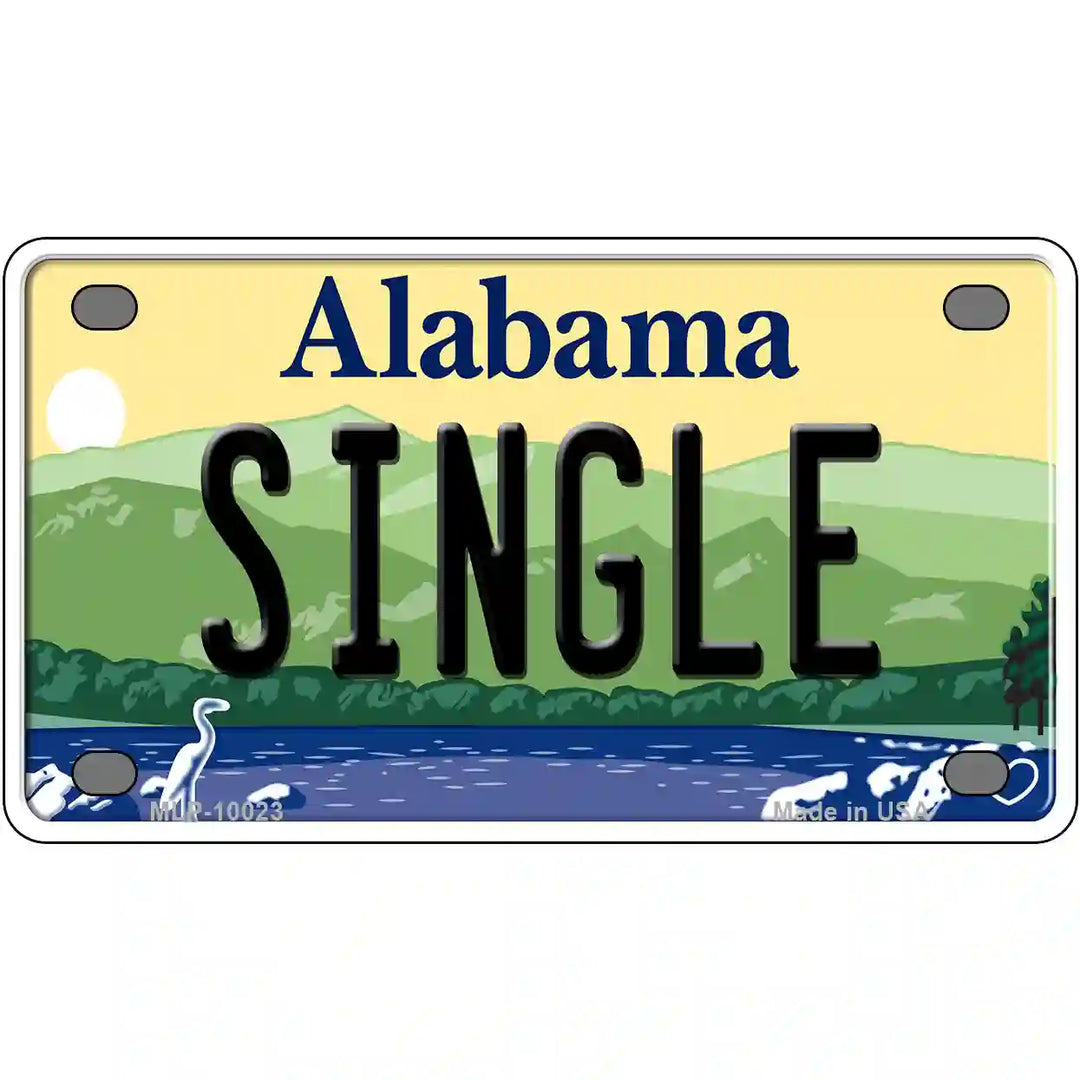 Single Alabama Metal Novelty License Plate 4" x 2.2" (MLP)