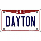 Dayton Ohio Metal Novelty License Plate 4" x 2.2" (MLP)