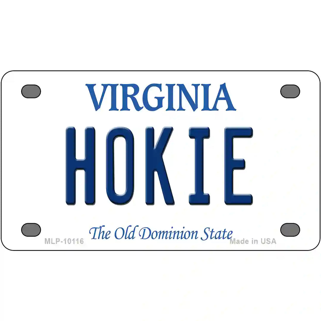 Hokie Virginia Metal Novelty License Plate 4" x 2.2" (MLP)
