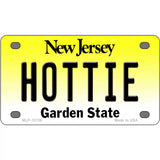 Hottie New Jersey Metal Novelty License Plate 4" x 2.2" (MLP)
