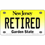 Retired New Jersey Metal Novelty License Plate 4" x 2.2" (MLP)