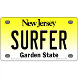 Surfer New Jersey Metal Novelty License Plate 4" x 2.2" (MLP)