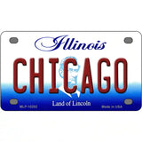 Chicago Illinois Metal Novelty License Plate 4" x 2.2" (MLP)