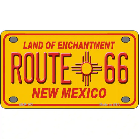 Route 66 New Mexico Novelty Metal License Plate 4" x 2.2" (MLP)
