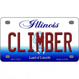 Climber Illinois Metal Novelty License Plate 4" x 2.2" (MLP)