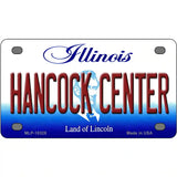 Hancock Center Illinois Metal Novelty License Plate 4" x 2.2" (MLP)