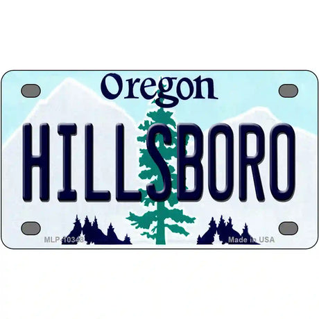 Hillsboro Oregon Metal Novelty License Plate 4" x 2.2" (MLP)