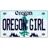Oregon Girl Oregon Metal Novelty License Plate 4" x 2.2" (MLP)
