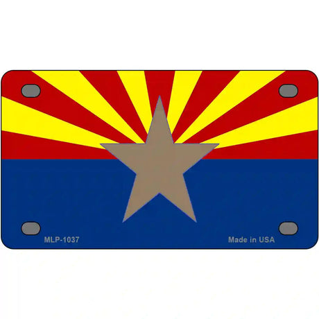 Arizona Big Star State Flag Novelty Metal License Plate 4" x 2.2" (MLP)