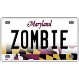 Zombie Maryland Metal Novelty License Plate 4" x 2.2" (MLP)