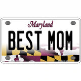 Best Mom Maryland Metal Novelty License Plate 4" x 2.2" (MLP)