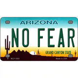 No Fear Arizona Novelty Metal License Plate 4" x 2.2" (MLP)