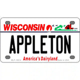Appleton Wisconsin Metal Novelty License Plate 4" x 2.2" (MLP)