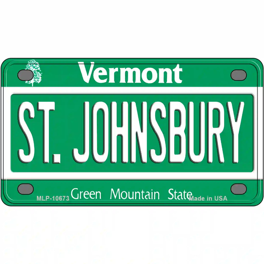 St Johnsbury Vermont Metal Novelty License Plate 4" x 2.2" (MLP)