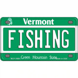 Fishing Vermont Metal Novelty License Plate 4" x 2.2" (MLP)