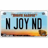 N Joy ND North Dakota Metal Novelty License Plate 4" x 2.2" (MLP)