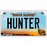 Hunter North Dakota Metal Novelty License Plate 4" x 2.2" (MLP)