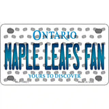 Maple Leafs Fan Ontario Novelty Metal License Plate 4" x 2.2" (MLP)