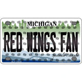 Red Wings Fan Michigan Novelty Metal License Plate 4" x 2.2" (MLP)