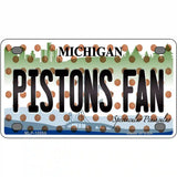 Pistons Fan Michigan Novelty Metal License Plate 4" x 2.2" (MLP)