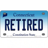 Retired Connecticut Metal Novelty License Plate 4" x 2.2" (MLP)