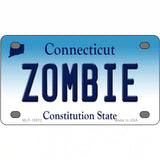Zombie Connecticut Metal Novelty License Plate 4" x 2.2" (MLP)