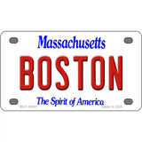 Boston Massachusetts Metal Novelty License Plate