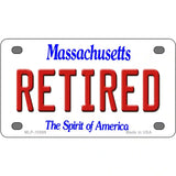 Retired Massachusetts Metal Novelty License Plate 4" x 2.2" (MLP)