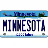 Minnesota Metal Novelty License Plate 4" x 2.2" (MLP)