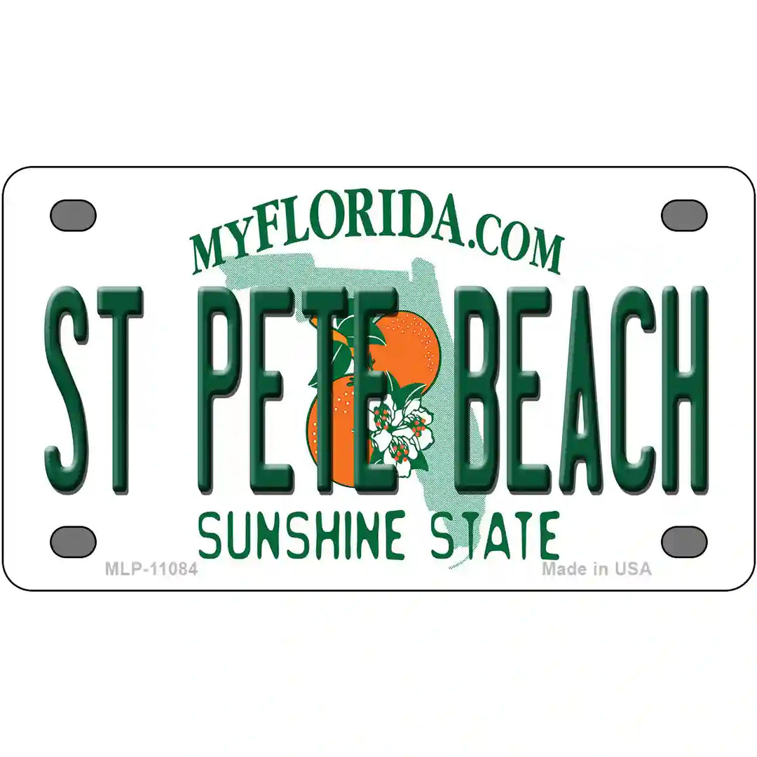 St Pete Beach Florida Metal Novelty License Plate 4" x 2.2" Mini (MLP)