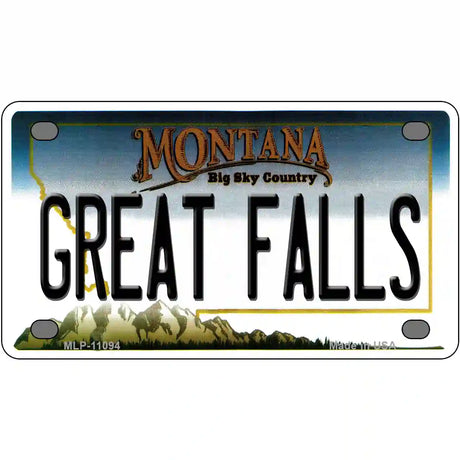 Great Falls Montana State Novelty License Plate 4" x 2.2" (MLP)