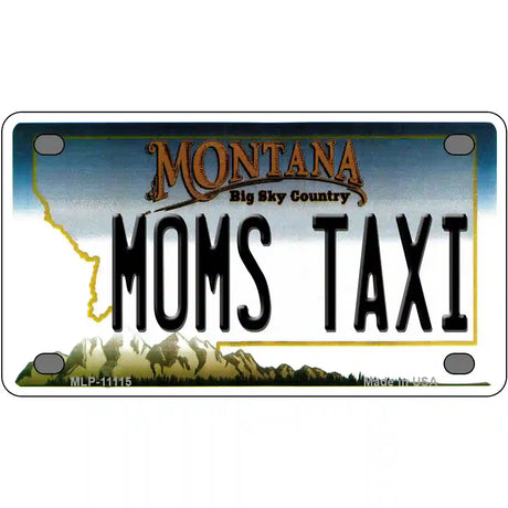 Moms Taxi Montana State Novelty License Plate 4" x 2.2" (MLP)