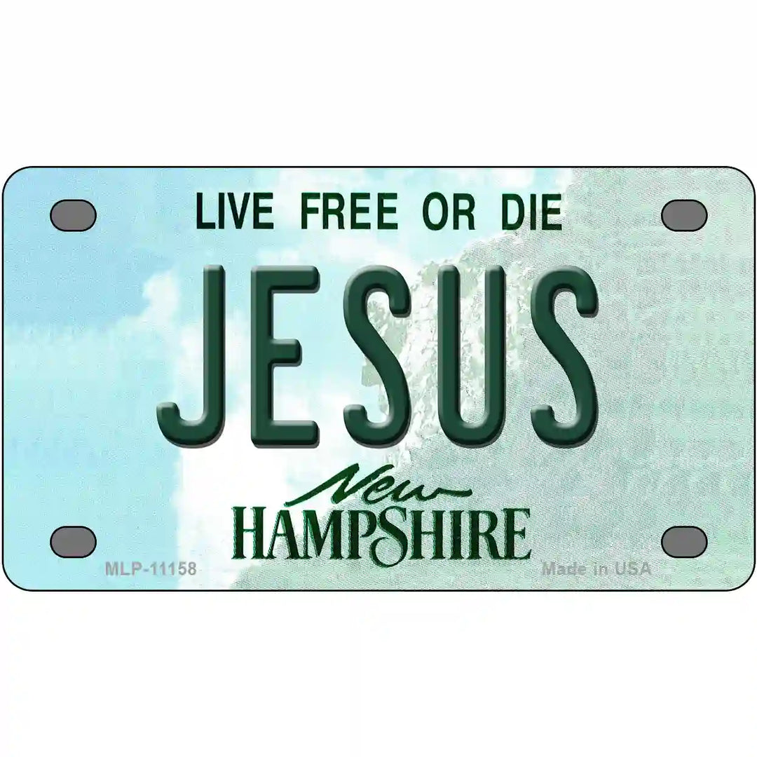 Jesus New Hampshire State License Plate 4" x 2.2" (MLP)