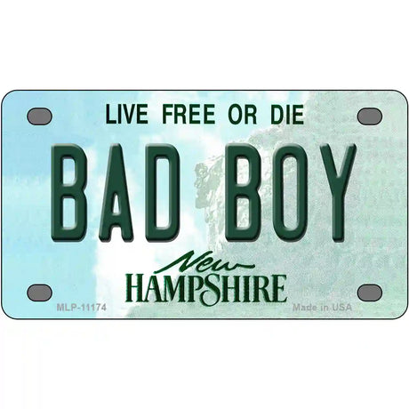 Bad Boy New Hampshire State License Plate 4" x 2.2" (MLP)