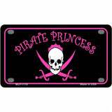 Pirate Princess Novelty Metal License Plate 4" x 2.2" (MLP)