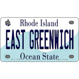East Greenwich Rhode Island State License Plate Novelty License Plate 4" x 2.2" (MLP)