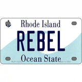 Rebel Rhode Island State License Plate Novelty License Plate 4" x 2.2" (MLP)