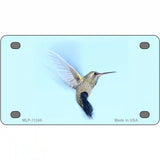 Hummingbird In Flight, Blue Novelty Metal License Plate 4" x 2.2" (MLP)