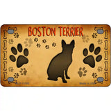 Boston Terrier Novelty License Plate 4" x 2.2" Mini (MLP)
