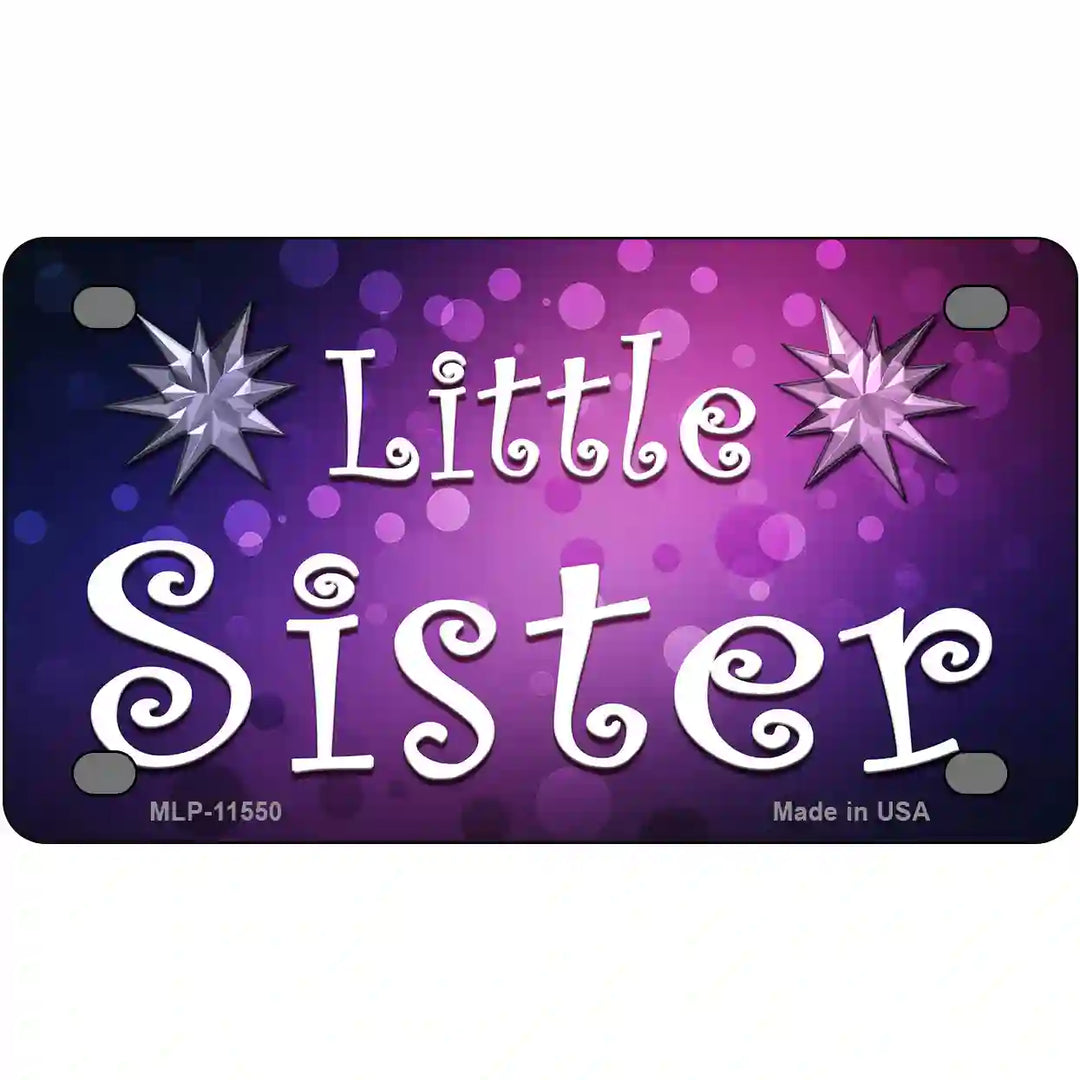 Little Sister Novelty License Plate 4" x 2.2" (MLP)