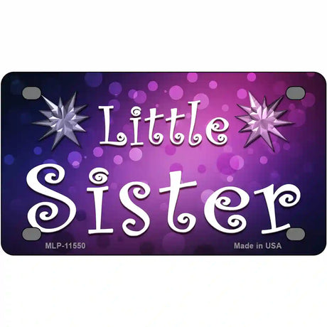 Little Sister Novelty License Plate 4" x 2.2" (MLP)