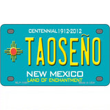 Taoseno Teal New Mexico Novelty License Plate 4" x 2.2" (MLP)