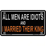 All Men Are Idiots Novelty License Plate 4" x 2.2" (MLP)
