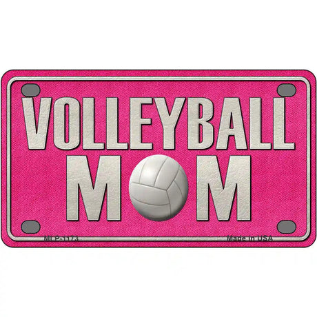 Volleyball Mom Novelty Metal License Plate 4" x 2.2" (MLP)