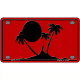 Island Palms Novelty Metal License Plate 4" x 2.2" (MLP)