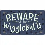Beware of the Wigglebutts Novelty License Plate 4" x 2.2" Mini (MLP)