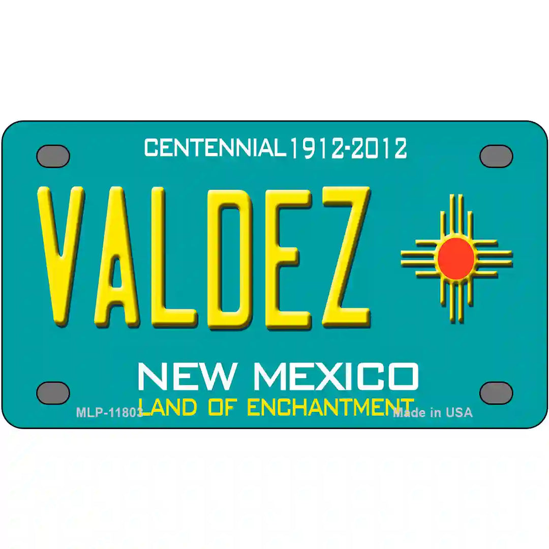Valdez New Mexico Novelty License Plate 4" x 2.2" (MLP)