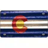 Colorado Corrugated Flag Novelty License Plate 4" x 2.2" Mini (MLP)